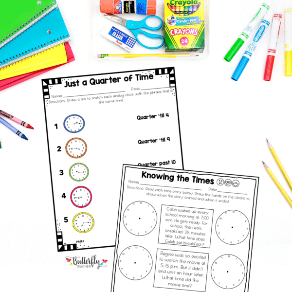 2nd grade telling time