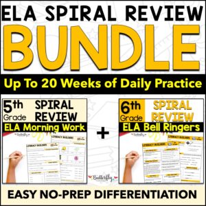 5th 6th grade spiral ELA review
