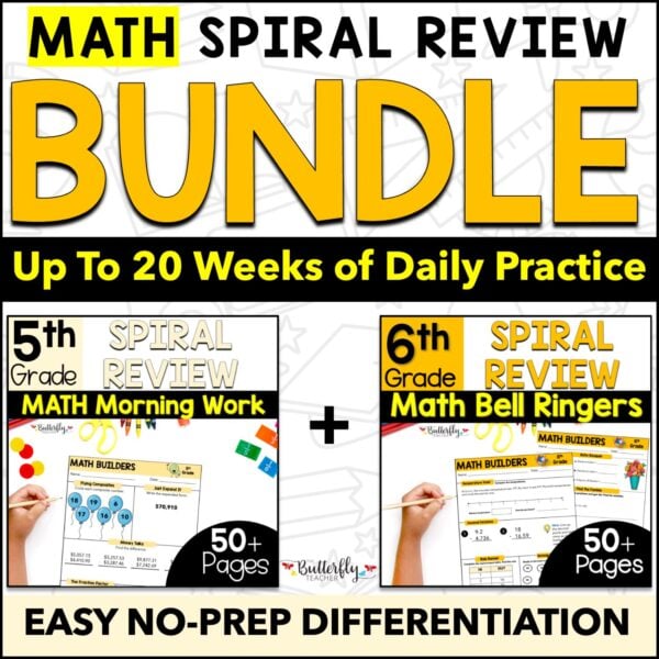 5th 6th grade spiral math review