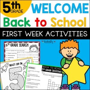 5th Grade Welcome Back to School