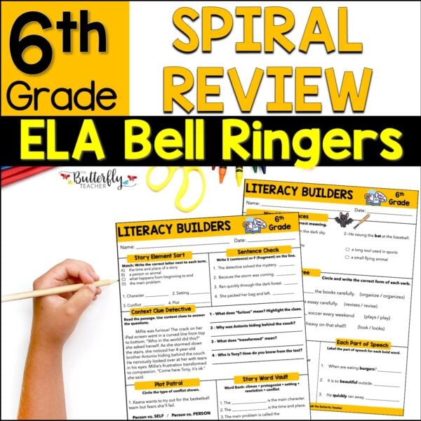 6th grade spiral ELA review bell ringers