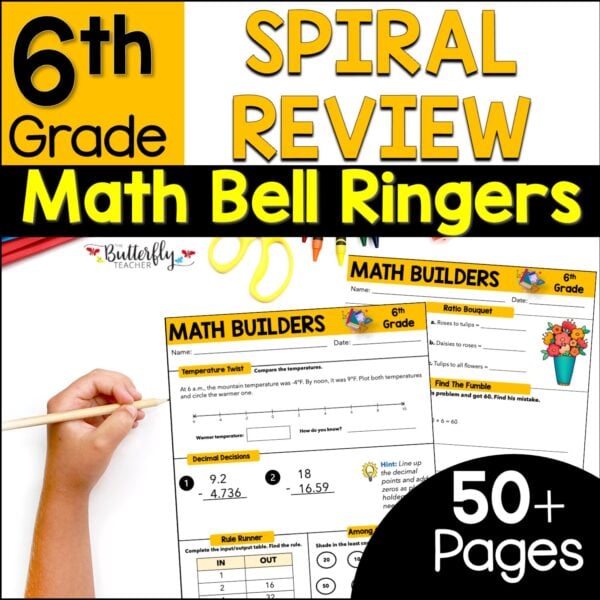 6th grade spiral Math bell ringers