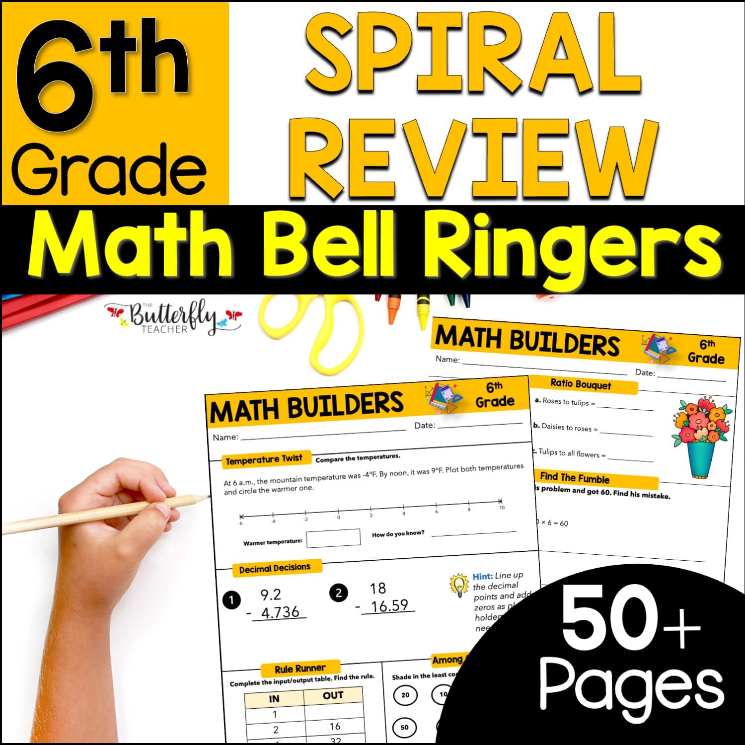 6th grade spiral Math bell ringers
