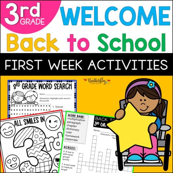 Welcome Back to School Packet for 3rd Grade