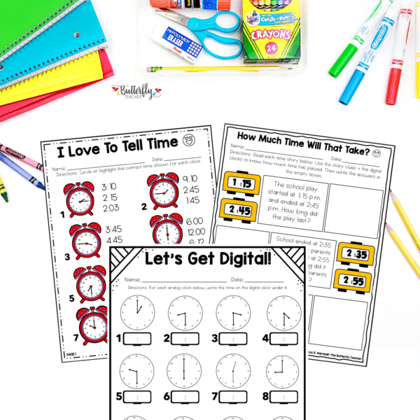 2nd grade telling time