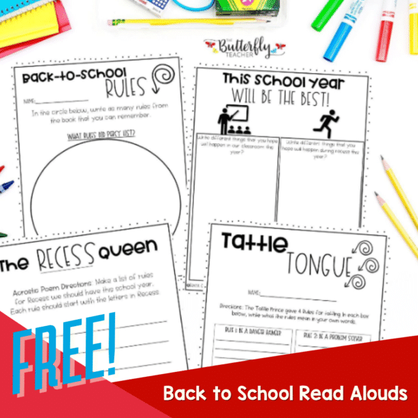 FREE Back to School Read Aloud Activities