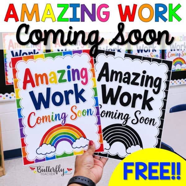 amazing work coming soon rainbow freebie