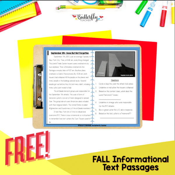 FALL Informational Text Passages