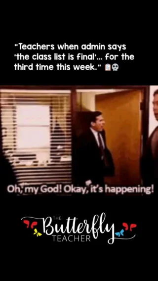 📣 “OKAY IT’S HAPPENING!” 😅

Teachers when admin says “the class list is final”…
for the third time this week. 📋💀
We know better than to print anything yet 😂

Tag a teammate who’s been burned before 👇
or save this for your teacher bestie who’s still waiting to actually finalize their seating chart 🫠

#teacherlife #teacherhumor #backtoschoolchaos #classliststruggles #iteachfifth #upperelementaryteachers #teacherproblems #relatableteachercontent